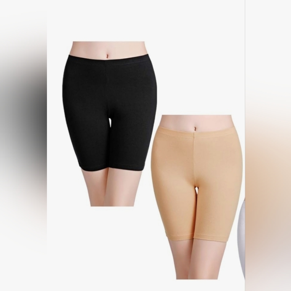 SPANX Shapewear Shorts in Blue, Brown, and Beige